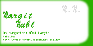 margit nubl business card