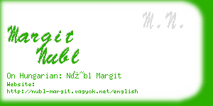 margit nubl business card